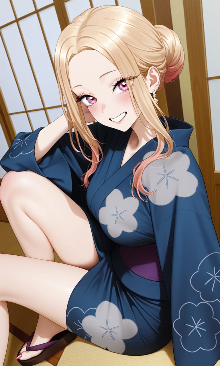 Marin Kitagawa - Marin has gone all out, dressing up for the festival. But something has gone wrong, and now she's sitting all alone, clearly in pain.