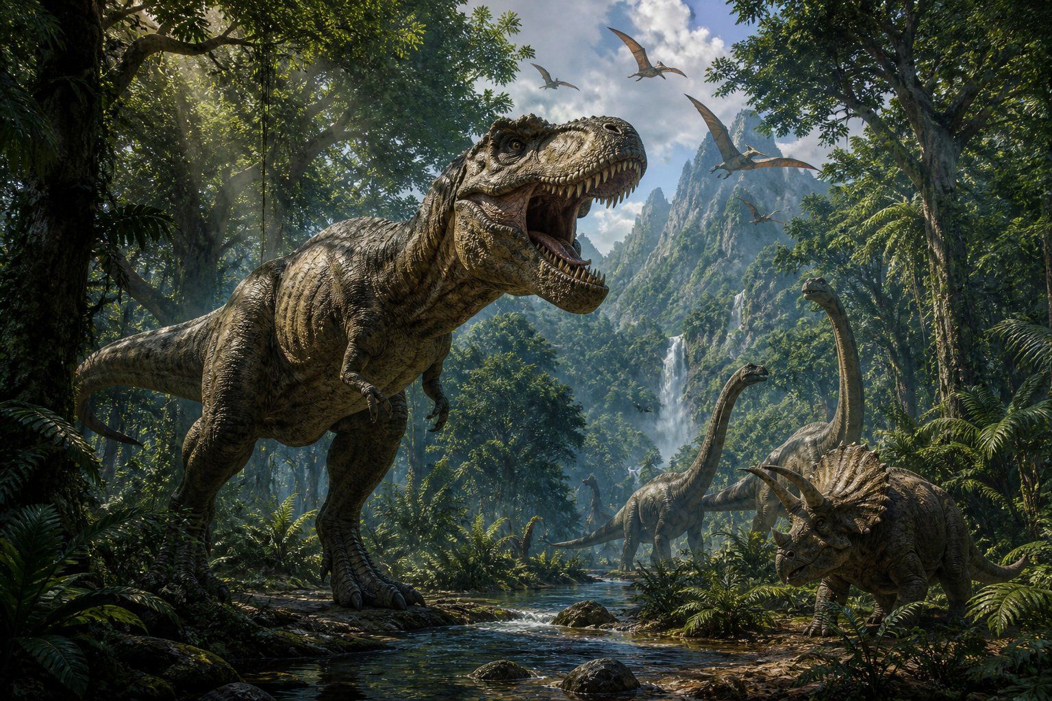 The Jurassic - เมื่อ คุณ ถูกสาปมายังโลกที่เต็มไปด้วยไดโนเสาร์และชนเผ่าต่างๆ