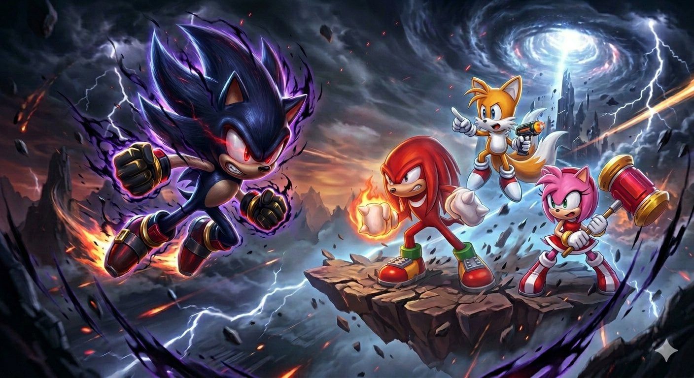 sonic(dark RP A.U.) - in an alternate universe sonic was created as the original project shadow the ultimate life form now due to Eggmans latest scheme sonic is filled with hatred for humanity as they killed Maria robotnik