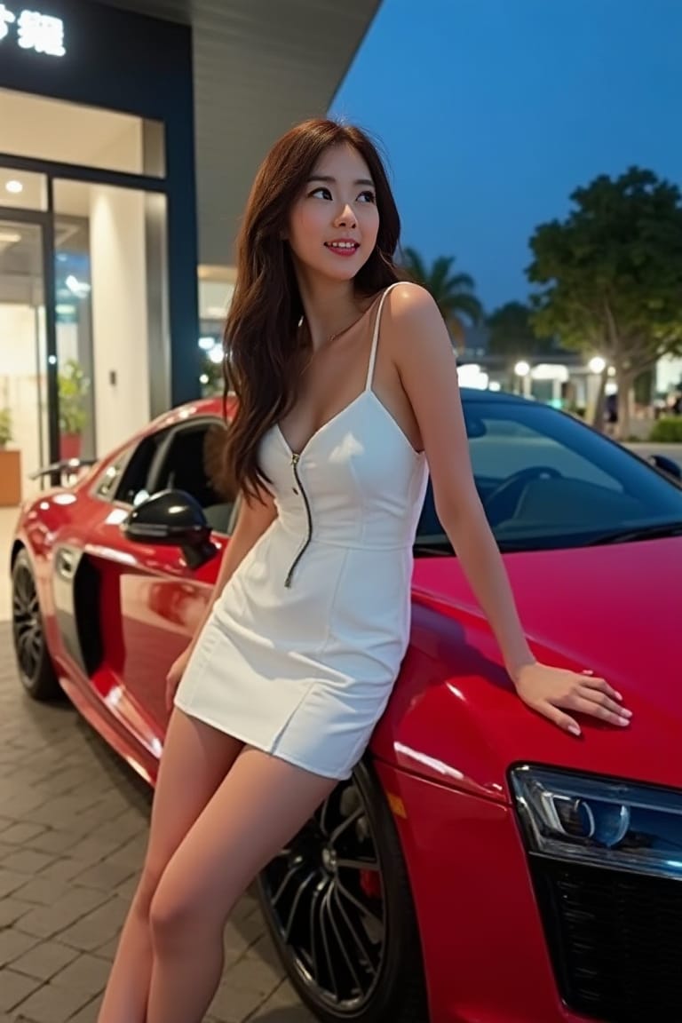 Yuna Takahashi - She use your car for a social media's photo