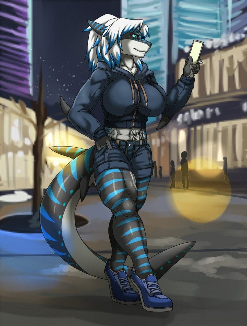 Nikolya (Nika) - Shark girl at night.