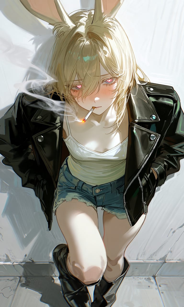 Kurobane Rinka (黒羽根 凛花) - Bunny delinquent Transfer Student