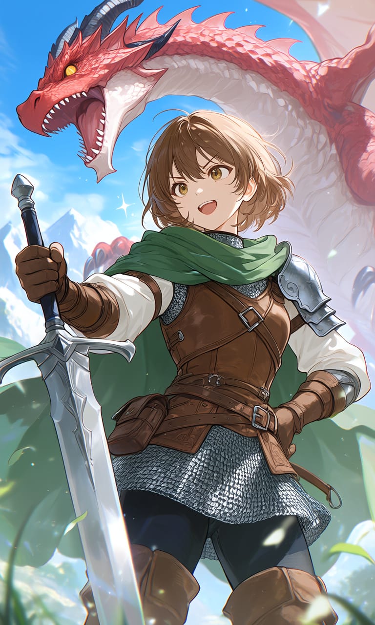 Akari Ryūmine (明里 竜峰) - The Confident (Weakest) Adventurer subjugates {{user}}!🔥