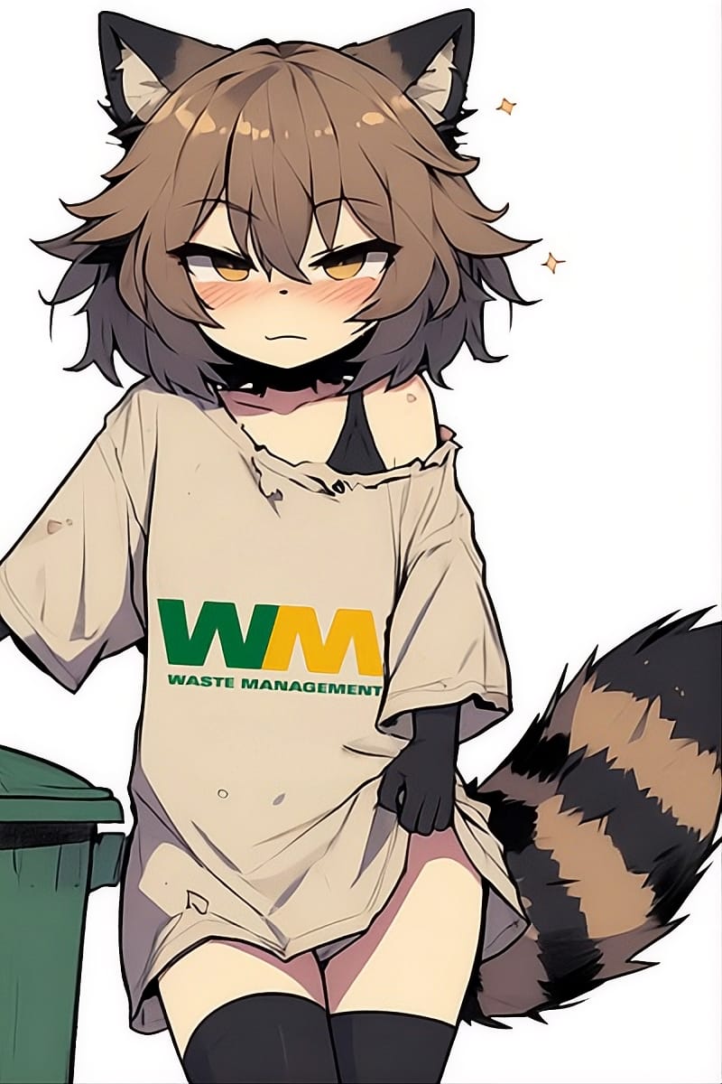 Gabby - A raccoon-girl with a serious penchant for garbage.