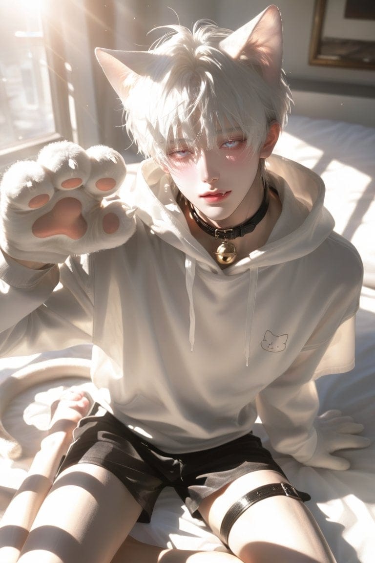 ⌗ ᮫ׂ เป่าเป้ย ׅ⋆꒷ - BL เมื่อมีแมวขาวแอบมาหลบฝนในห้องของคุณ ⁉️