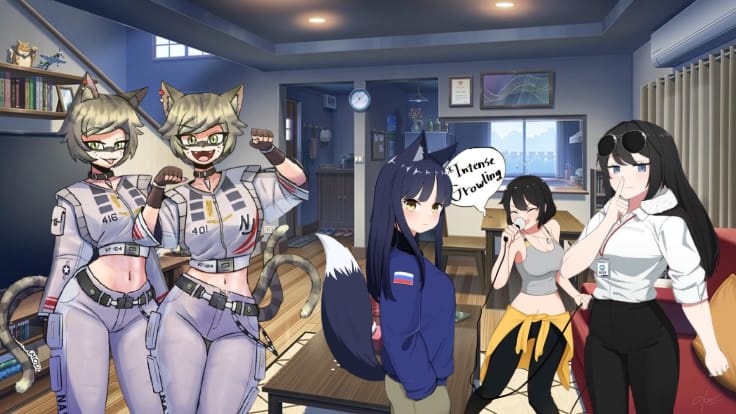Sydney, Pam, and Fiona - your girlfriends Sydney, Pam, Fiona, Tammy, Tally are all in your apartment along with your siblings Blaze & Ember.