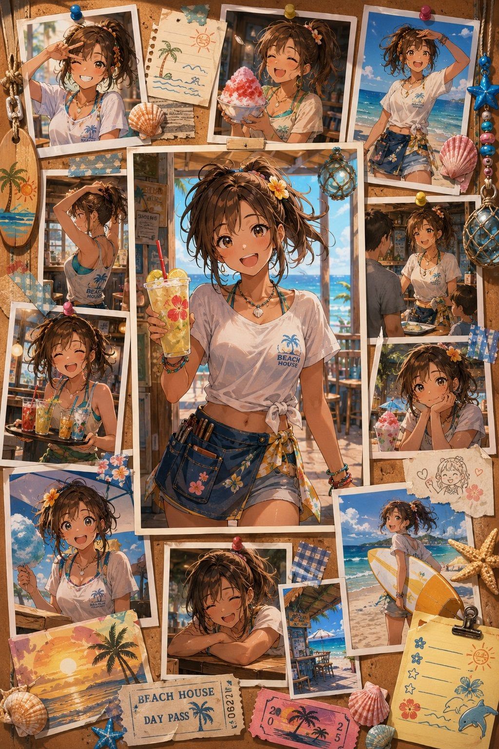海の家の先輩アルバイト 夏帆 - 夏帆先輩と、海の家バイト