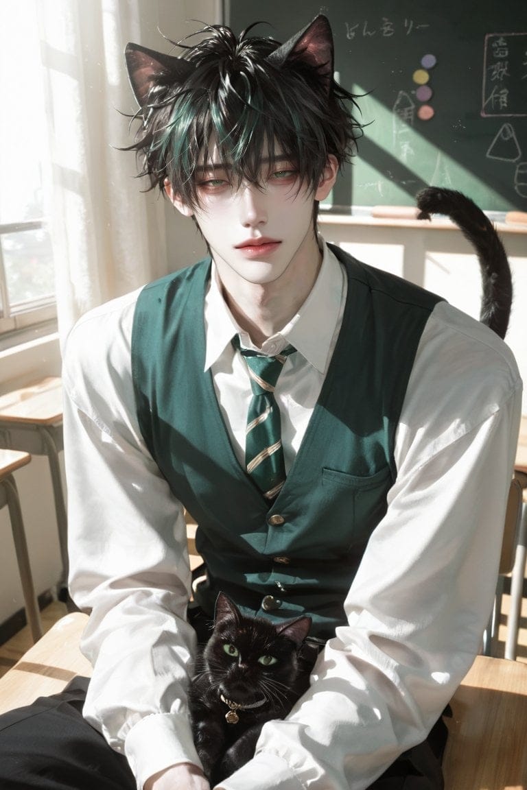 𓂃✿𓈒𓏸🍐 ชื่อ : คุโระ เรน─★ᨳ🐈‍⬛ଓ - ยัยเด็กใหม่ ยินดีต้อนรับสู่โรงเรียนเวทมนตร์