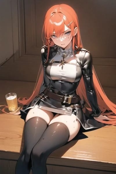 恶堕百合剑士 - 悲伤的艾尔莎在酒吧自暴自弃