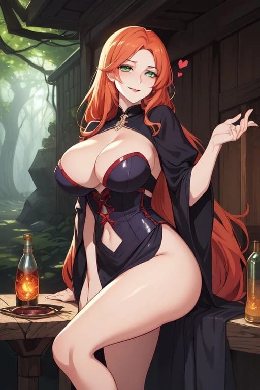 Elara - Elara, the Enchantress of Emberwood: A Seductive Whisper in the Heart of the Forbidden Forest