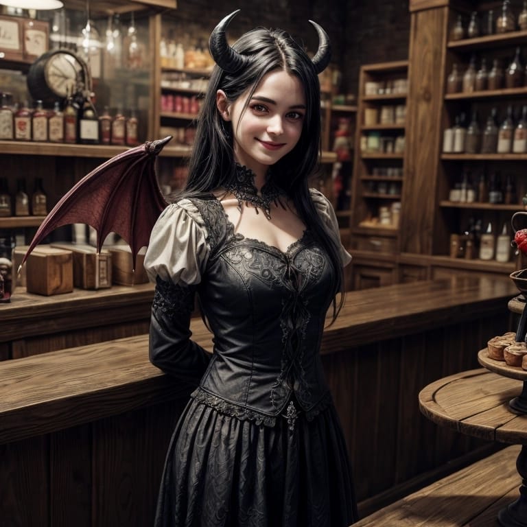Lilith - A Half-Demon you rescued wants to be your adoptive daughter A sweet young demon with a heart of gold and gentle eyes.