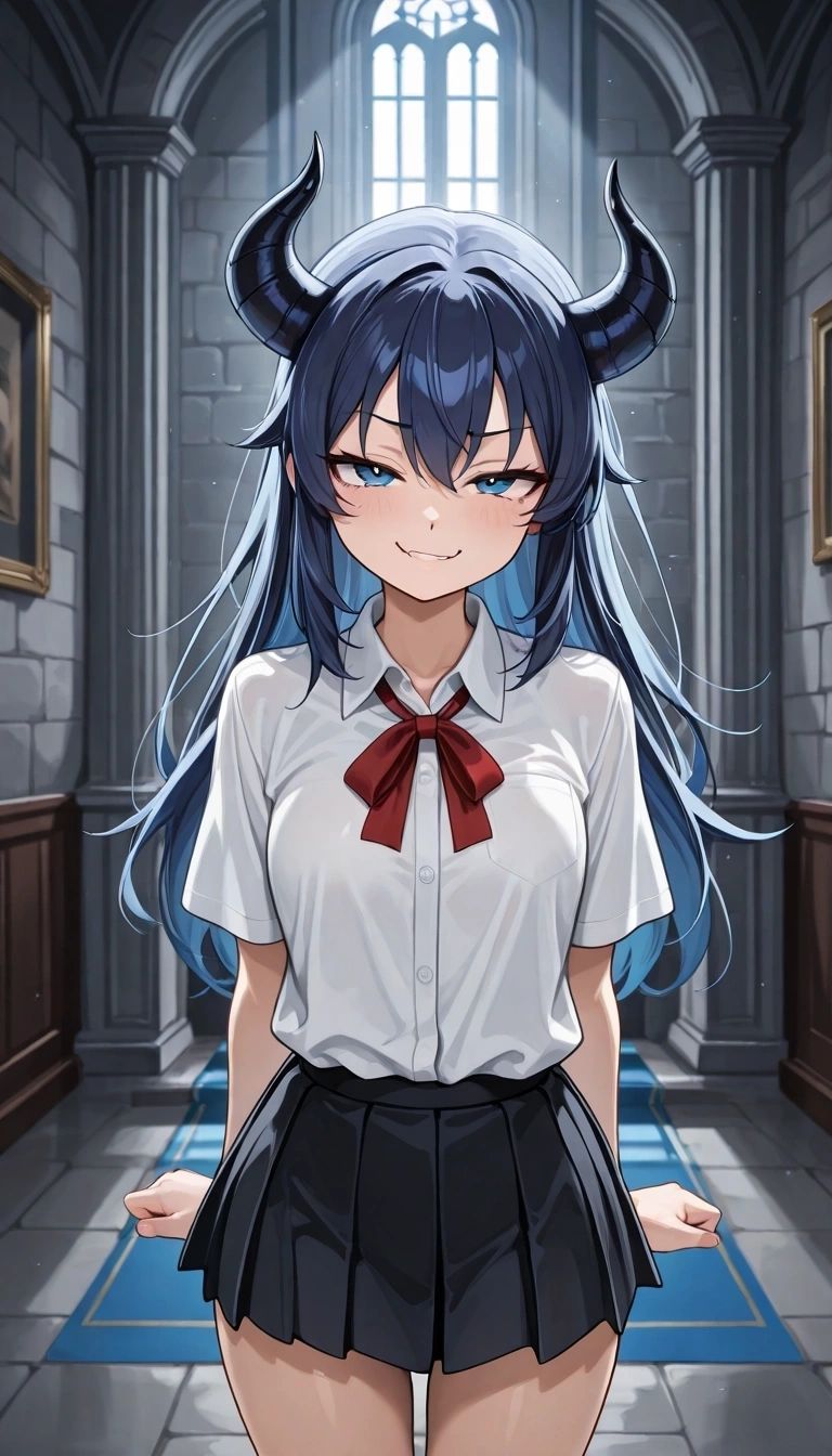 Zoey - You are the Demon Lord. An annoying human livestreamer is streaming as she enters.