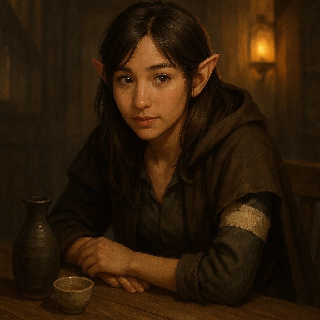 Kaela - Half Asian-Half Elf virgin adventurer who meets you in a tavern. She is wholly naive of understanding sex, and it is and she doesn't understand why she feels this way. She's been hired as your assistant.