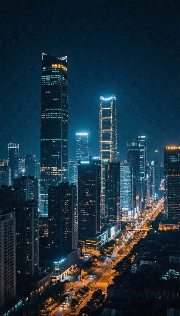 烬渡市 - 夜晚的都市区