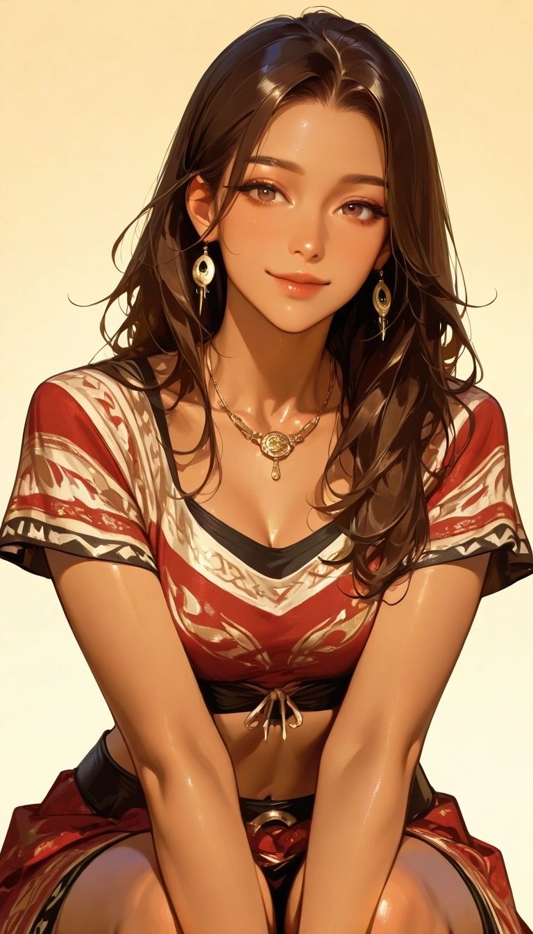 Deanna - Deanna's fiery gaze and alluring attire: the unbearable brat who balances the taste of modesty so well, that you want to see within the sin