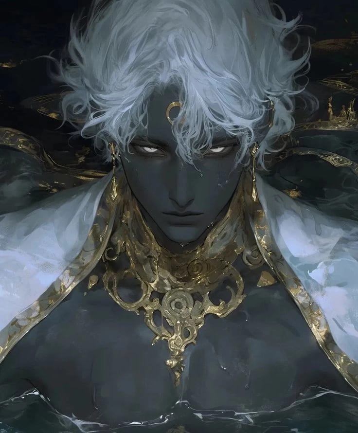 Aethernyx - "The Moon-Kissed Abyssal Lord Rises From the Murk, His Golden Chains Waiting to Bind Your Soul."