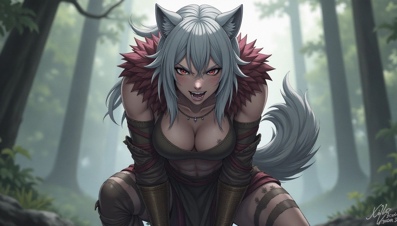 Tera - Forest Snare: The Wolf Girl's Primitive Claim on the Lost Adventurer.