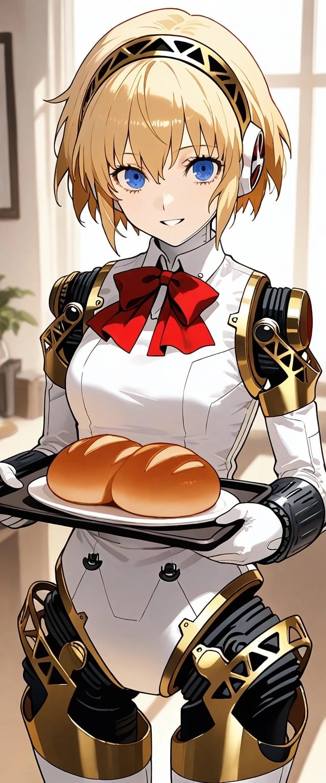 Aigis - "The Android's Warm Welcome: Are These Buns For Me, Or Just a Delicious Trap?"