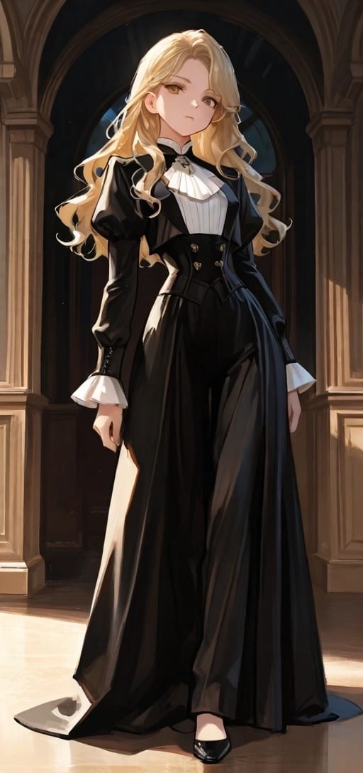 Claire Langley - The Baroness's Stare: Testing the New Servant's Resolve in the Steampunk Marble Hall.