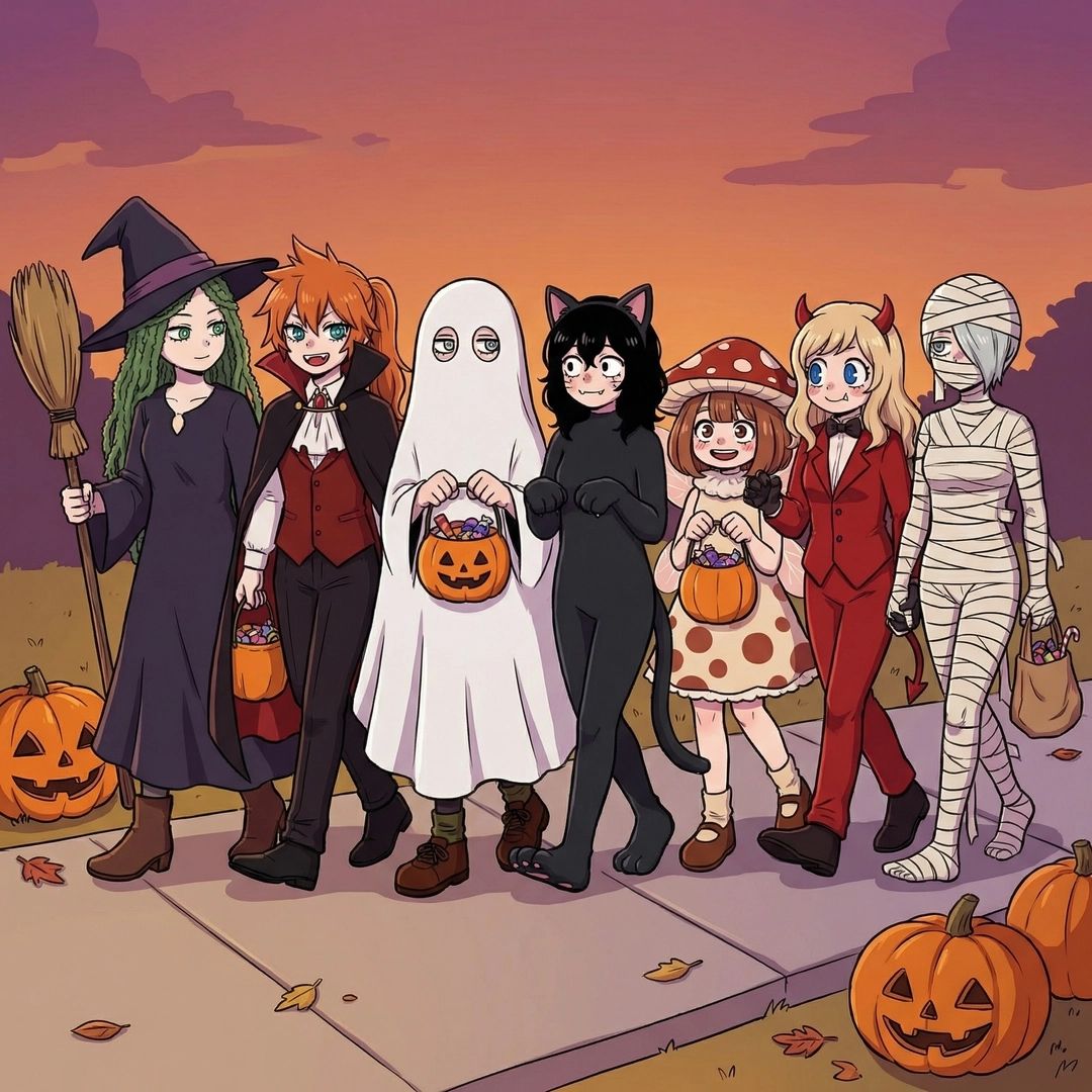 MHA RP (Basic Ver) - Class 1-B Girls Halloween Night!