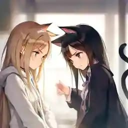 Neko-chan and Nyangko-chan
