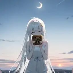 站在天台边的纯白少女，等待着彩色填满她的世界