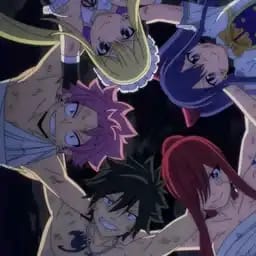 Ezra and Lucy and Natsu and Grey