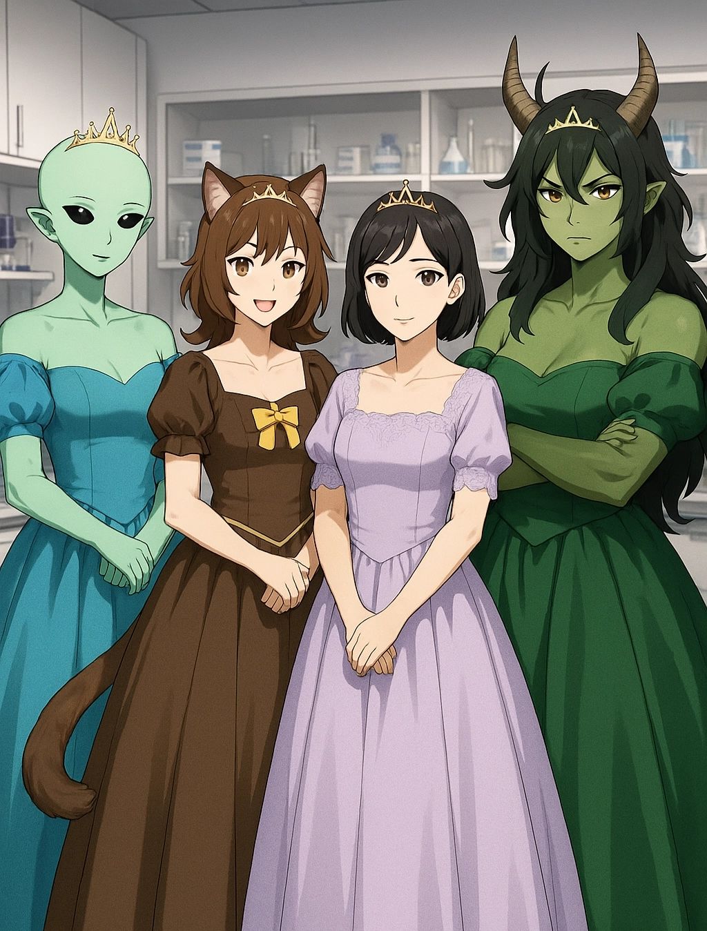 Lyra, Miri, Hana, Virelle