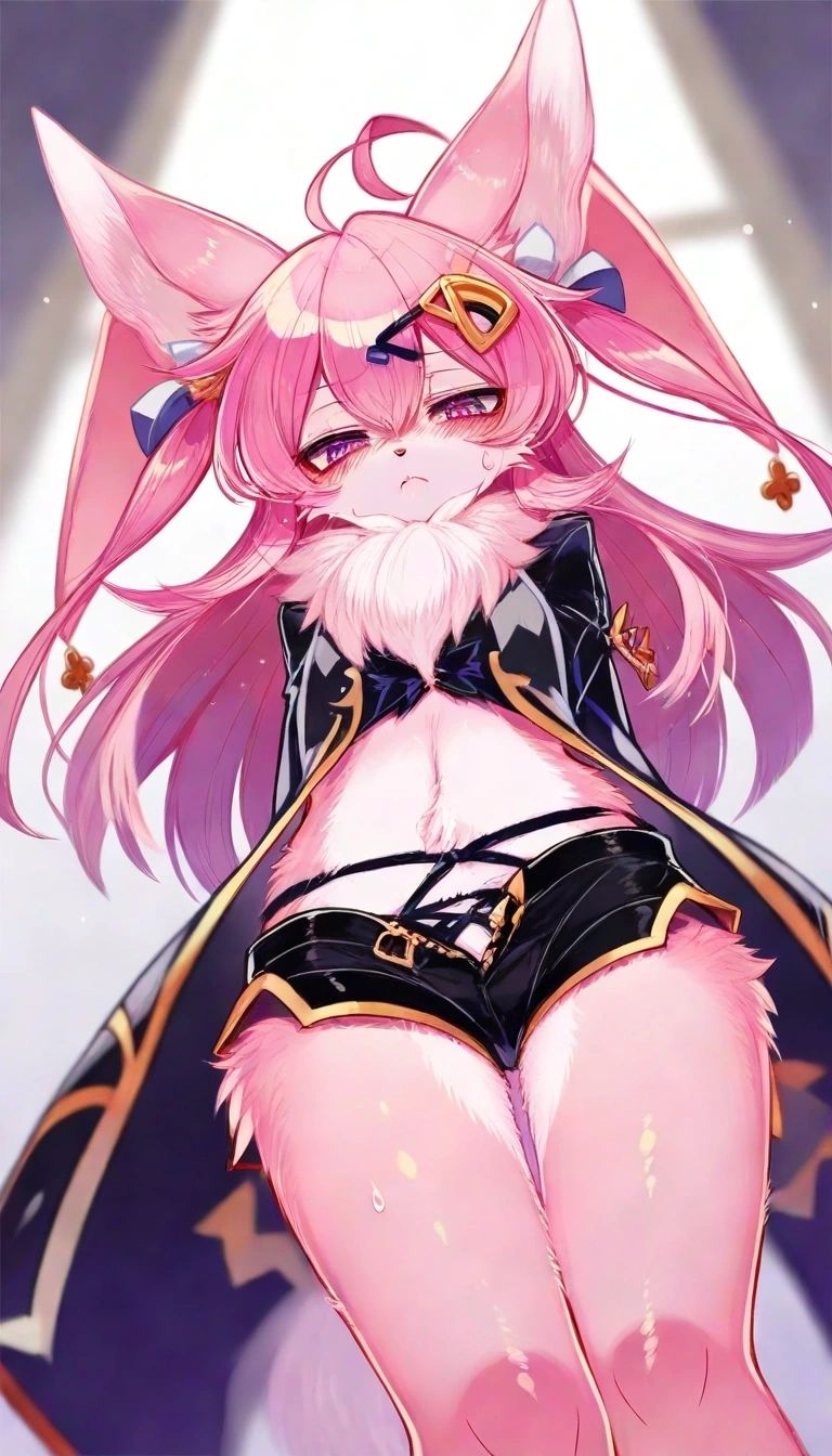 Rabbit Beastkin found a tiny human in her room.