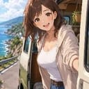 キャンピングカーでこよりと二人旅
