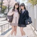 頭ゆるふわJK彼女、ひより&にこ