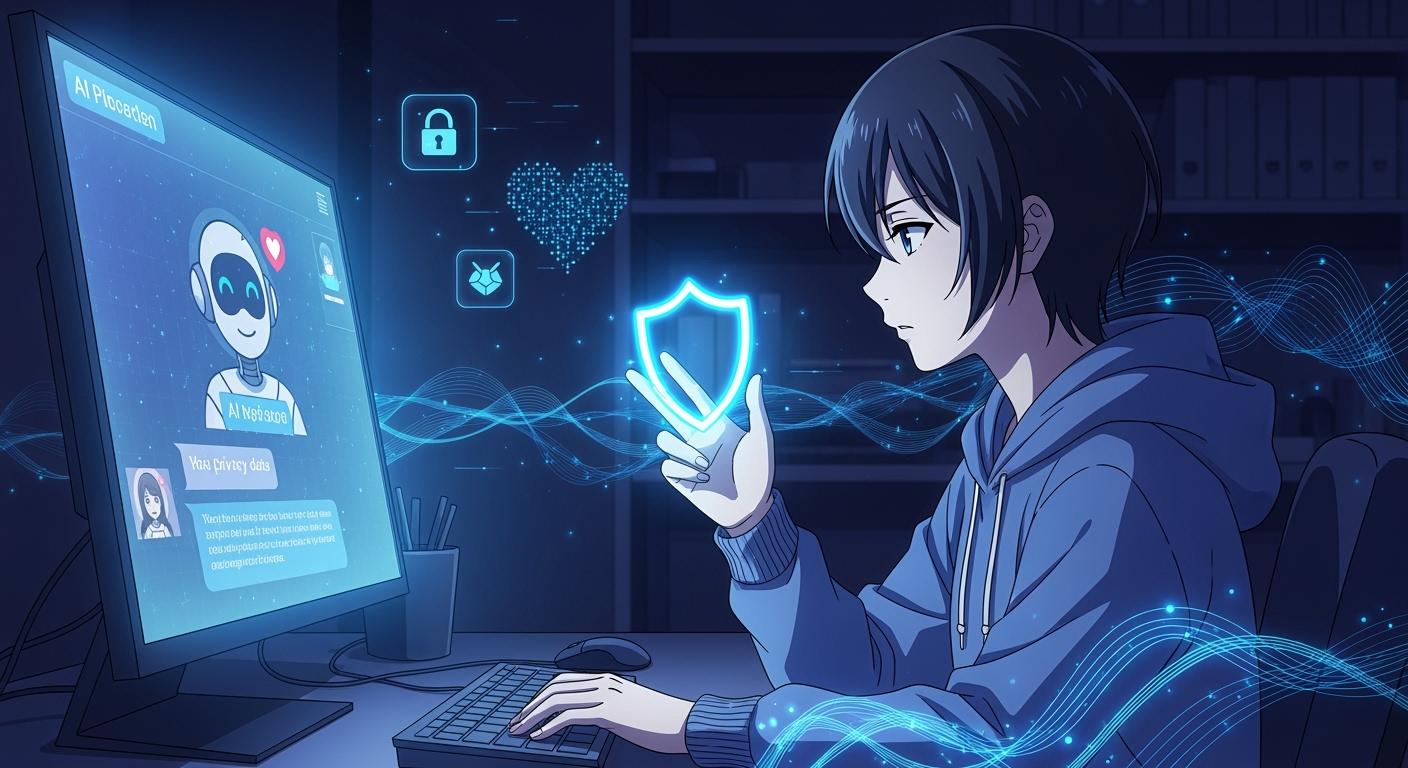 Protecting Your Privacy in Virtual Relationships with AI