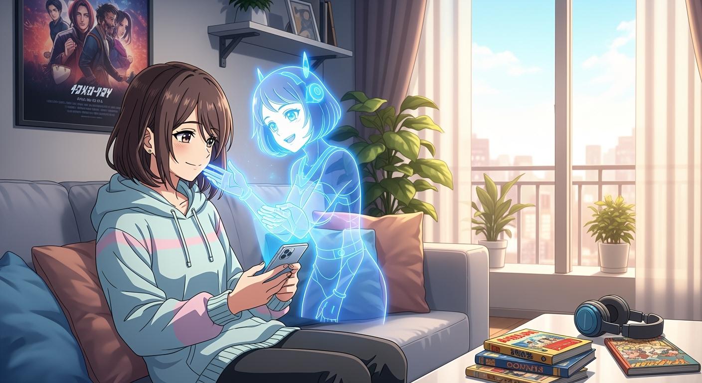 AI girlfriend strip meets pop culture intimacy